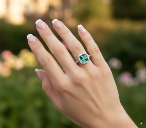 Bague pavée en argent sterling