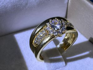 Ensemble de bagues en argent sterling plaqué or